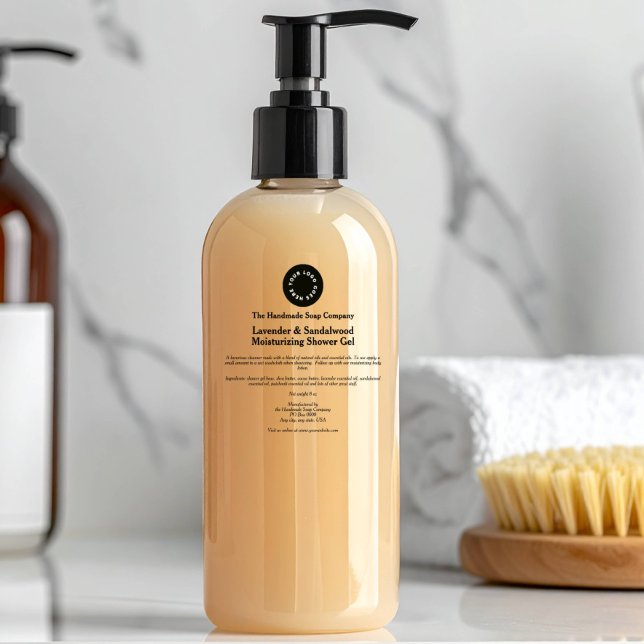 Clear Black Bold Text Cosmetics Bottle Label logo (Creator Uploaded)