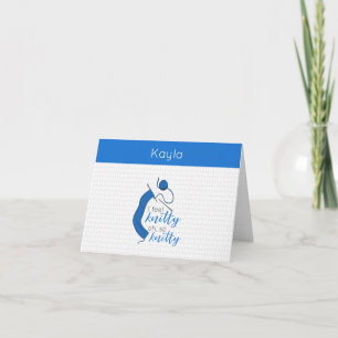 Clear Blue I Feel Knitty, Oh So Knitty Note Card