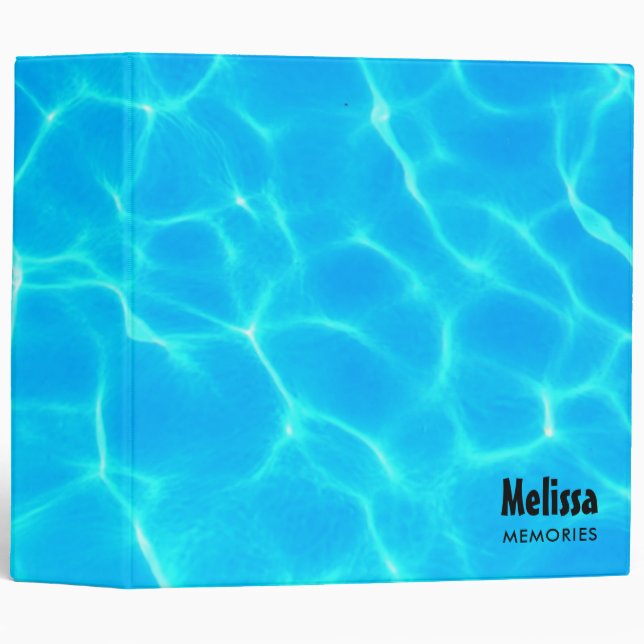 Clear Blue Pool Water Photo 3 Ring Binder (Front/Spine)