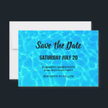 Clear Blue Pool Water Photo Birthday Save The Date<br><div class="desc">Birthday or other event save the date card with a photograph of clear blue pool water,  with shimmering reflections.</div>