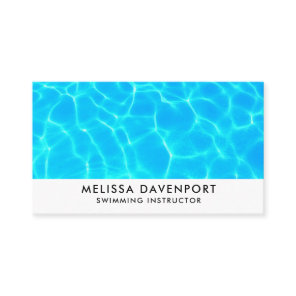 Clear Blue Pool Water Photo Business Card