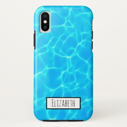Clear Blue Pool Water Photo iPhone X Case