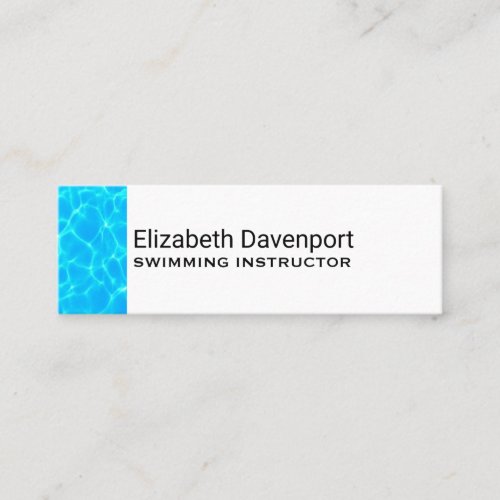 Clear Blue Pool Water Photo Mini Business Card