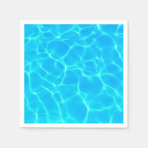 Clear Blue Pool Water Photo Napkins