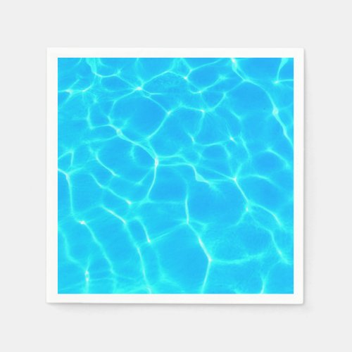 Clear Blue Pool Water Photo Napkins