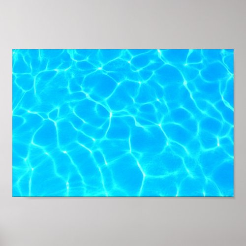 Clear Blue Pool Water Photo Poster