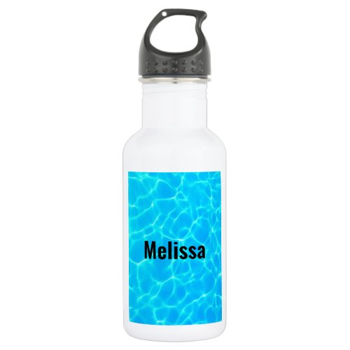 Clear Blue Pool Water Photo Stainless Steel Water Bottle