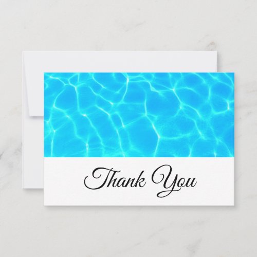 Clear Blue Pool Water Photo Thank You