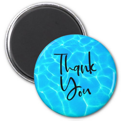Clear Blue Pool Water Photo Thank You Magnet