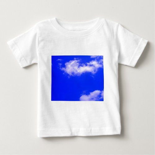 Clear Blue Sky and White Clouds Baby T_Shirt