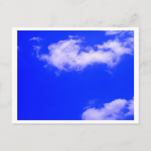 Clear Blue Sky and White Clouds Postcard