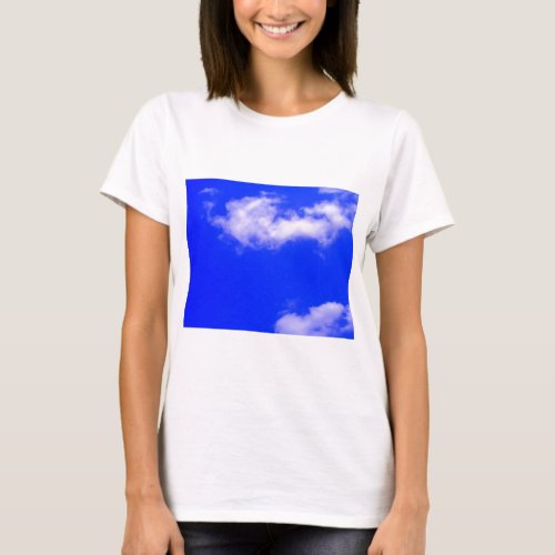 Clear Blue Sky and White Clouds T_Shirt