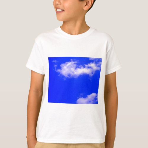 Clear Blue Sky and White Clouds T_Shirt