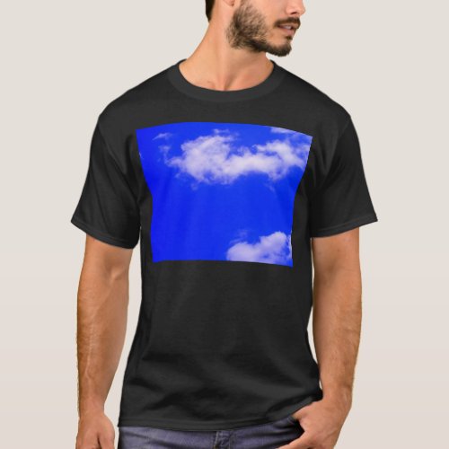 Clear Blue Sky and White Clouds T_Shirt