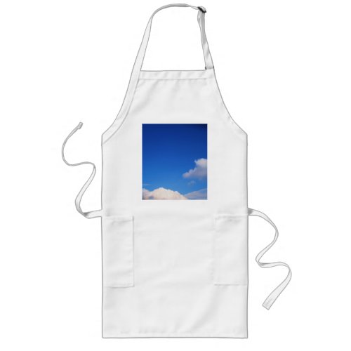Clear Blue Sky  White Clouds Long Apron