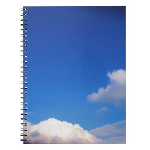 Clear Blue Sky  White Clouds Notebook