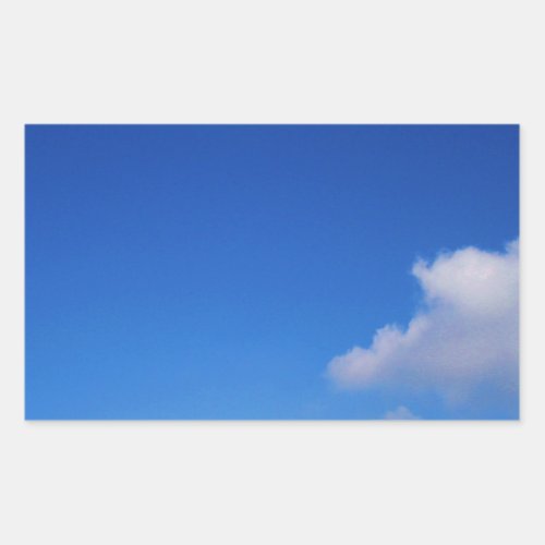 Clear Blue Sky  White Clouds Rectangular Sticker