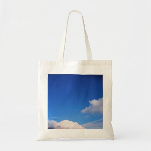 Clear Blue Sky  White Clouds Tote Bag