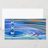 Clear Blue Water Drops Flowing (Front/Back)