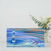 Clear Blue Water Drops Flowing (Standing Front)