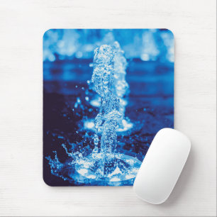 Clear Blue Water Feature in Motion Mouse Pad