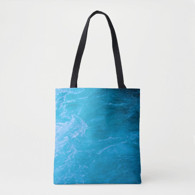 Clear blue water tote bag (Front)