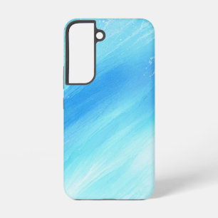 Clear Blue Watercolor Gradient Art Samsung Galaxy S22 Case