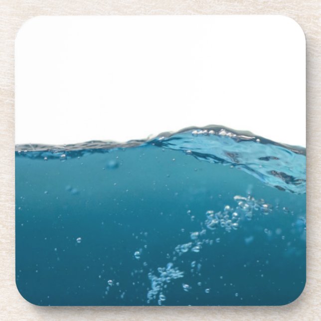 Clear Blue Wave Drink Coaster (Front)