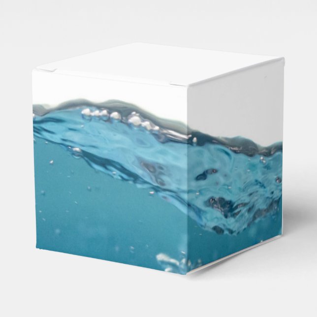 Clear Blue Wave Favor Boxes (Front Side)