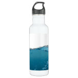 Clear Blue Wave Water Bottle at Zazzle