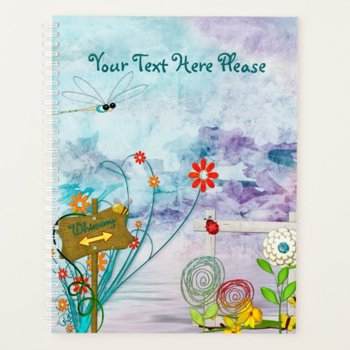 Clear Blue Whimsey Planner