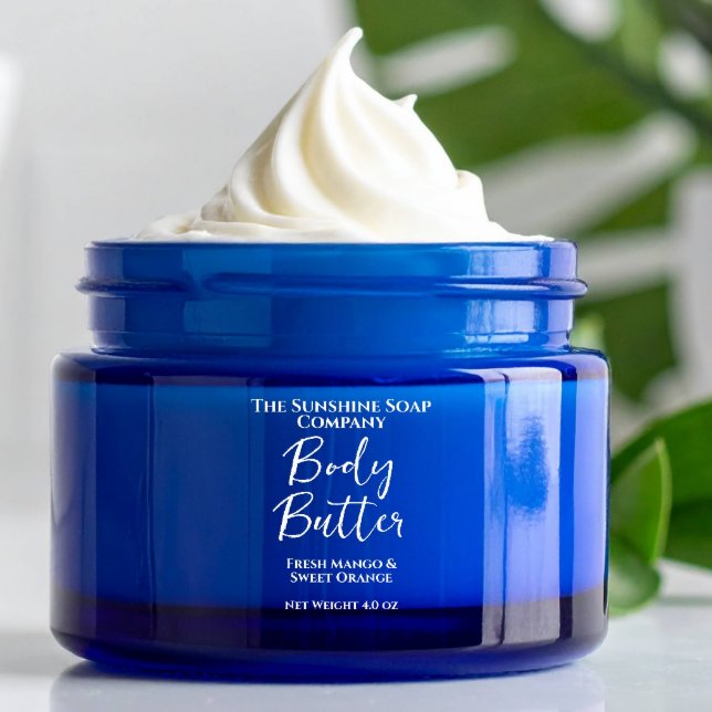 Clear Body Butter Label White Text (Creator Uploaded)