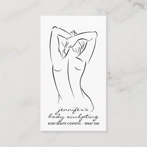 Clear Body Sculpting Contouring Spray Tan Business Card