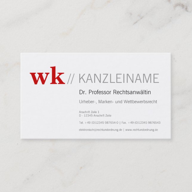 clear, bold, dominant business cards (Front)