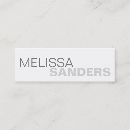 Clear bold type gray two tone personal networking business card templates