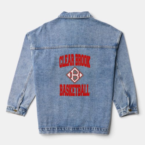 Clear Brook Wolverines Basketball  Denim Jacket