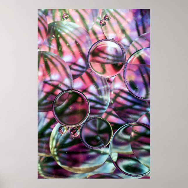 Clear bubble water digital wallpaper poster (Front)