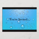 Clear Bubbles, Blue Water Invitation