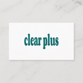 clear business card