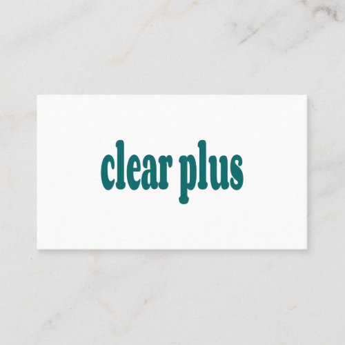 clear business card