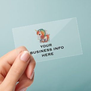 CLEAR BUSINESS CUSTOM CARDS UNICORN