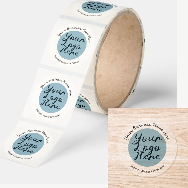 Clear Business Logo Custom Mailing Address Label (Creator Uploaded)