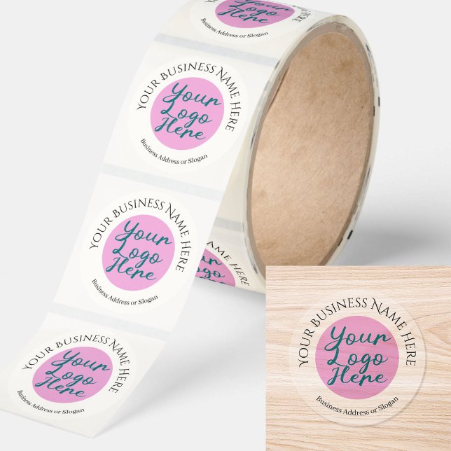 Clear Business Logo Custom Mailing Address Label (Creator Uploaded)