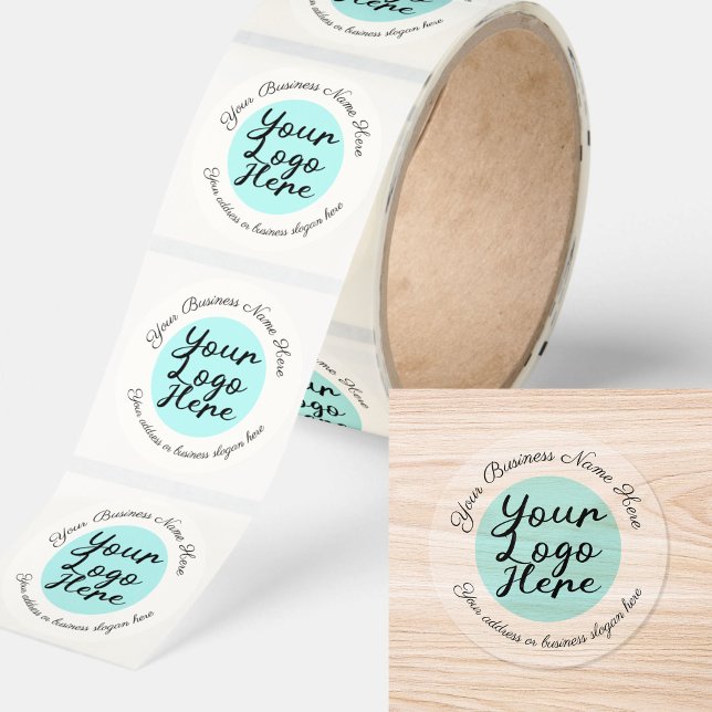 Clear Business Logo Custom Return Address Label (Creator Uploaded)