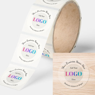 Clear Business Logo Custom Return Address Label