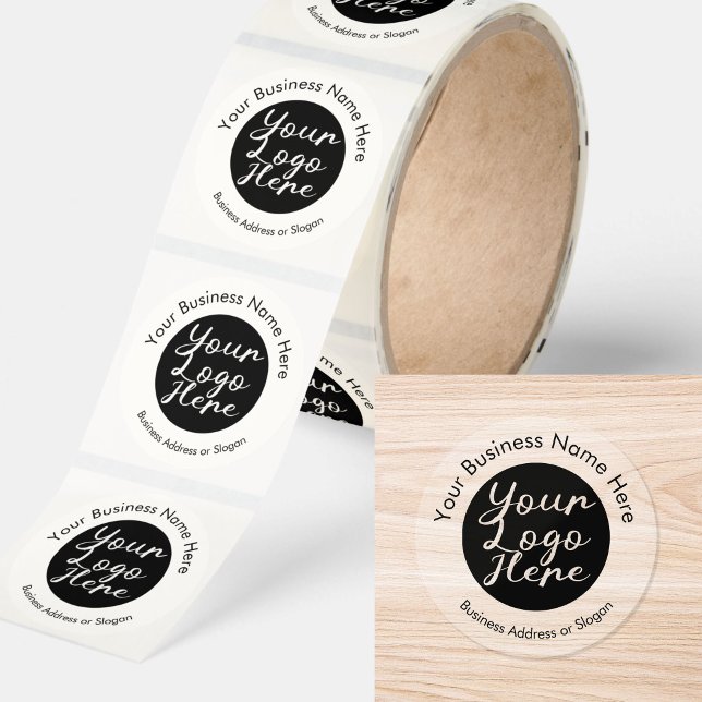 Clear Business Logo Custom Return Address Label (Creator Uploaded)