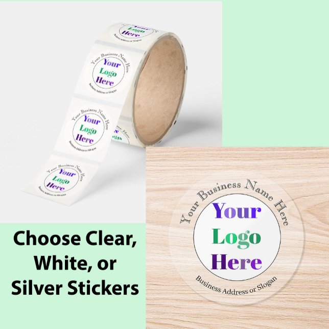 Clear Business Logo Return Address Label (Creator Uploaded)