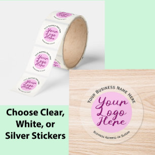 Clear Business Logo Round Return Address Label