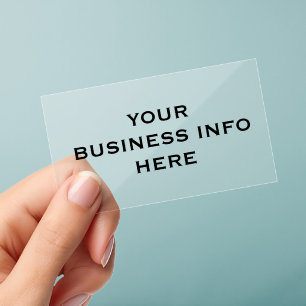 CLEAR BUSINESS MODERN CUSTOM CARDS