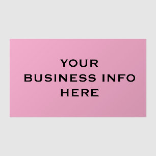 CLEAR BUSINESS MODERN CUSTOM PINK CARDS